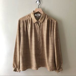 VINTAGE Grid Pattern Button Up Shirt